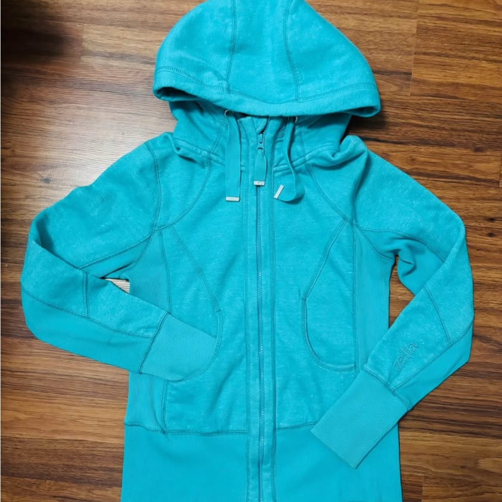 Teal Zip-Up Hoodie